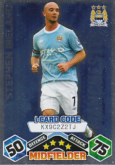 Stephen Ireland Manchester City 2009/10 Topps Match Attax i-Card Code #216